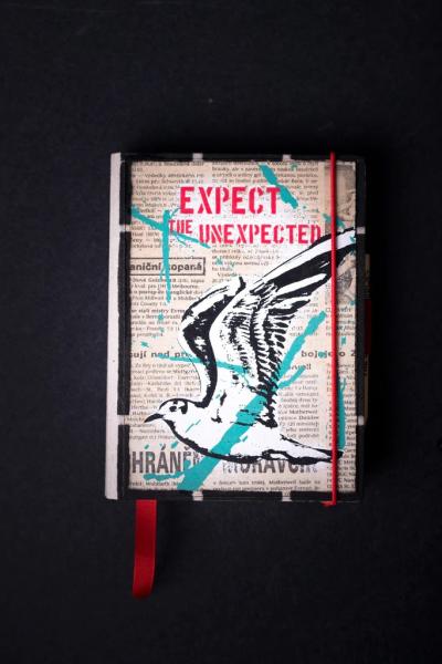 EXPECT THE UNEXPECTED - Notizbuch (mini) - aus Recycling-Papier von Deafmessanger